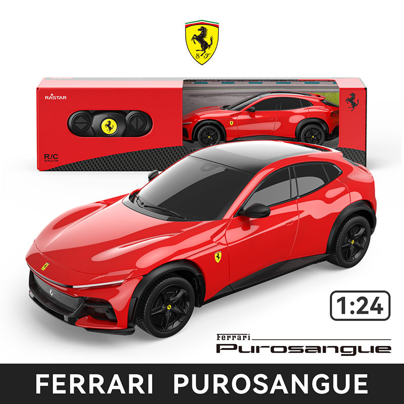 Coche RC Ferrari Purosangue Escala 1:14 De RASTAR – Mando 2.4 GHz Con 6 Funciones, Puertas Abatibles Y Detalles Realistas, Para +6 Años