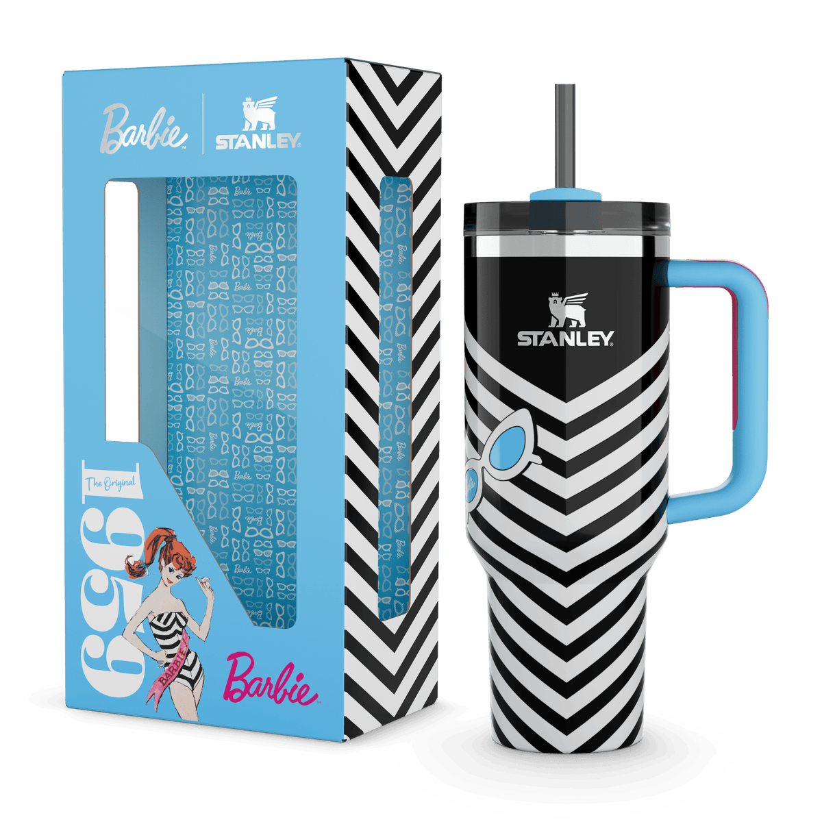 Stanley X Barbie Series 40 oz BLACK WHITE STRIPES