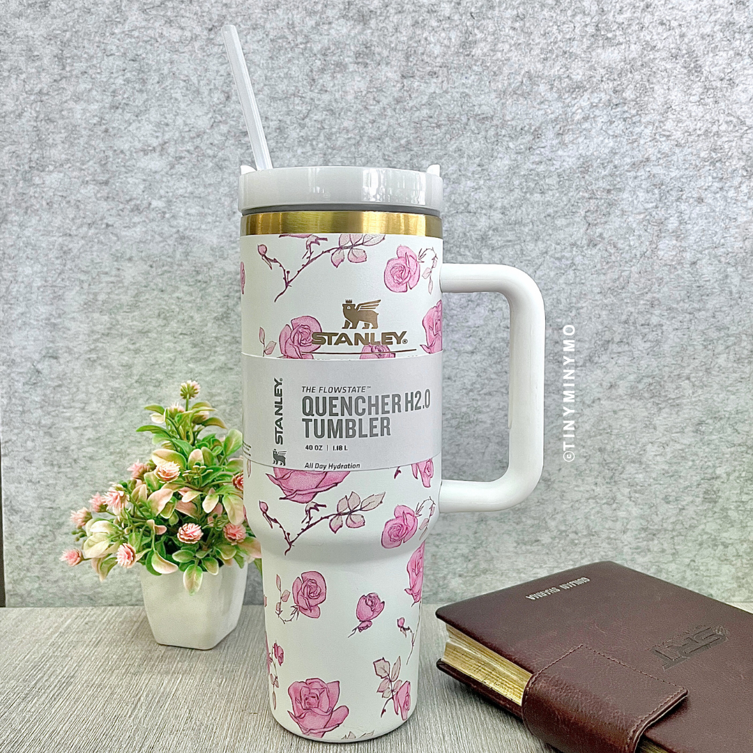 Stanley FLORAL QUENCHER 40 OZ Vacuum Steel FLOWER Tumbler