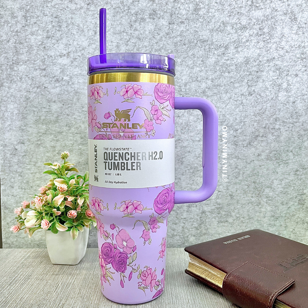 Stanley FLORAL QUENCHER 40 OZ Vacuum Steel FLOWER Tumbler