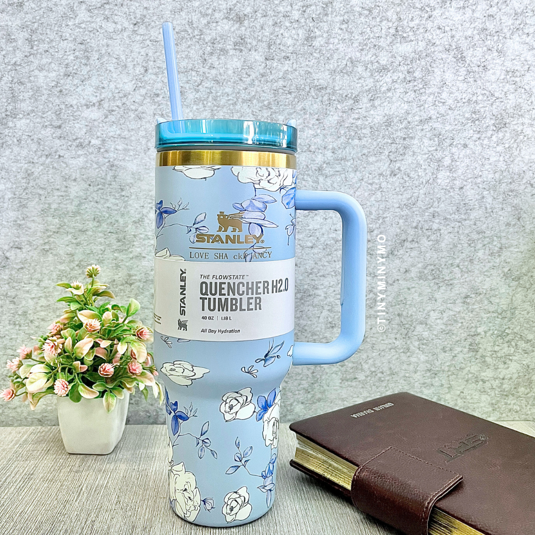Stanley FLORAL QUENCHER 40 OZ Vacuum Steel FLOWER Tumbler