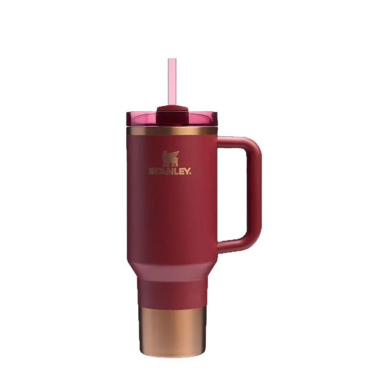 Stanley Premium GLIDED SUGAR QUENCHER 40 OZ Vacuum Steel Gold Tumbler
