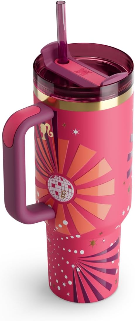 Stanley X Barbie ’80s Dynamite Quencher 40 Oz Power-Pink Hydration with Vintage Vibes