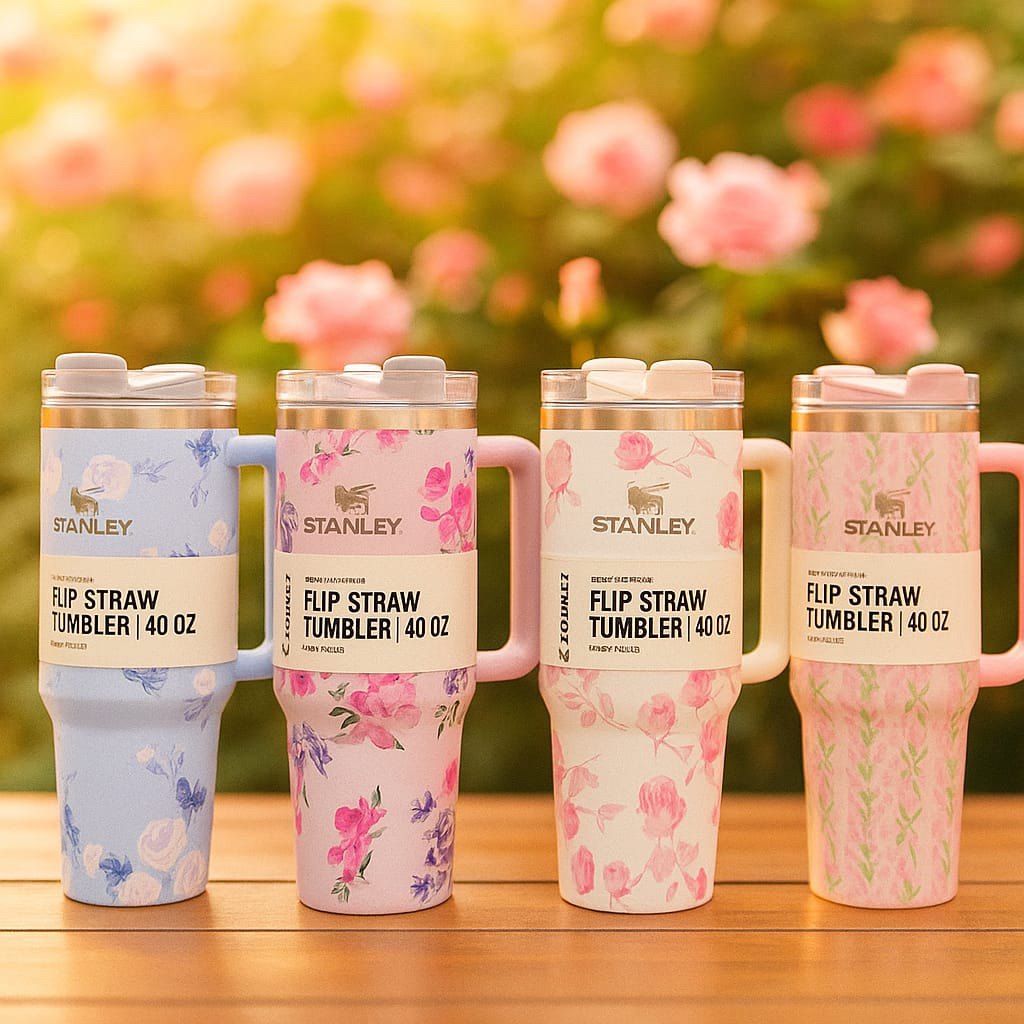 Stanley FLORAL QUENCHER 40 OZ Vacuum Steel FLOWER Tumbler