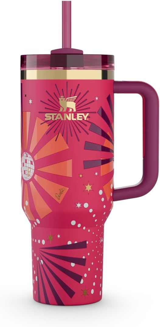 Stanley X Barbie ’80s Dynamite Quencher 40 Oz Power-Pink Hydration with Vintage Vibes