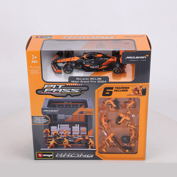 BBURAGO PIT GARAGE Mclaren 81-2025 F1 Repair Station Set 1:43