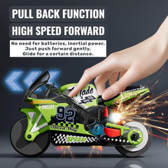Mini Sparking Stunt Bike Toy – Pull Back & Ignite the Fun! KAAYU WORLD