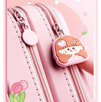 KAWAII Premium Double Layer Space Pencil Case 3D Cover EVA Space Astronaut Theme Large Capacity Pencil Zipper Pouch Bag Compass School Kids KAAYU WORLD