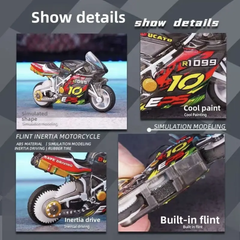 Mini Sparking Stunt Bike Toy – Pull Back & Ignite the Fun! KAAYU WORLD