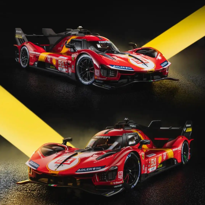 Bburago Ferrari Deluxe 499P 2023 #51 Victory of Le Mans -1:18 KAAYU WORLD