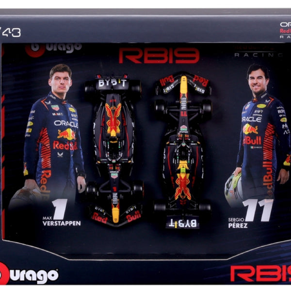 BBURAGO 2in1 Premium Collector's Edition RB20 2024 F1 Car Gift Set 1:43
