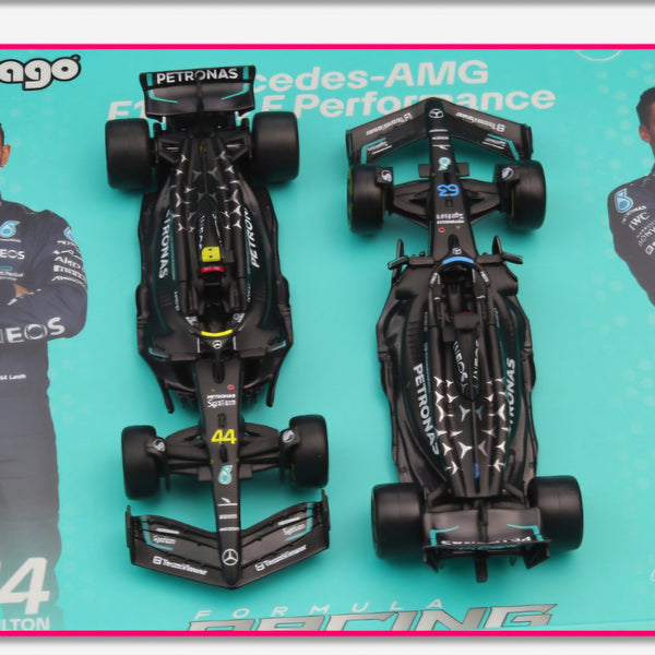 BBURAGO 2in1 Premium Collector's Edition W15 2024 F1 Car Gift Set 1:43