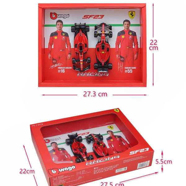 BBURAGO 2in1 Premium Collector's Edition SF23 F1 Car Gift Set 1:43