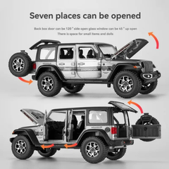 Wrangler Rubicon Sound and Light Metal Pullback Car 1:24
