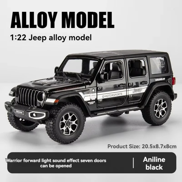 Wrangler Rubicon Sound and Light Metal Pullback Car 1:24