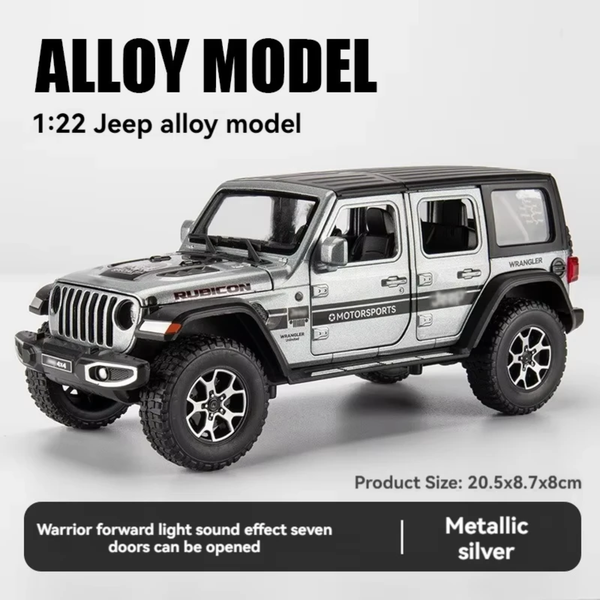 Wrangler Rubicon Sound and Light Metal Pullback Car 1:24