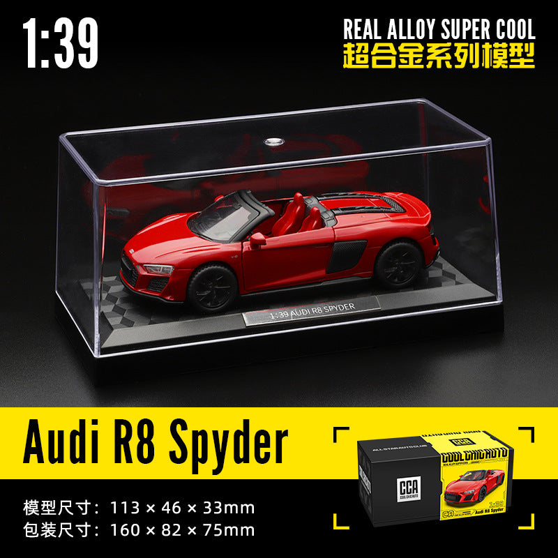 Audi R8 V10 Hardcover alloy car Scale 1:43 KAAYU WORLD