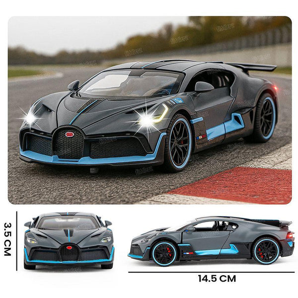 1:32 Bugatti Super Sport Toy Car For Kid Sound and Light Die-cast Metal Pullback Car My Store