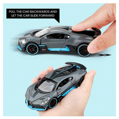 1:32 Bugatti Super Sport Toy Car For Kid Sound and Light Die-cast Metal Pullback Car My Store