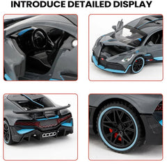1:32 Bugatti Super Sport Toy Car For Kid Sound and Light Die-cast Metal Pullback Car My Store