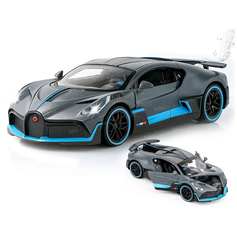 1:32 Bugatti Super Sport Toy Car For Kid Sound and Light Die-cast Metal Pullback Car My Store