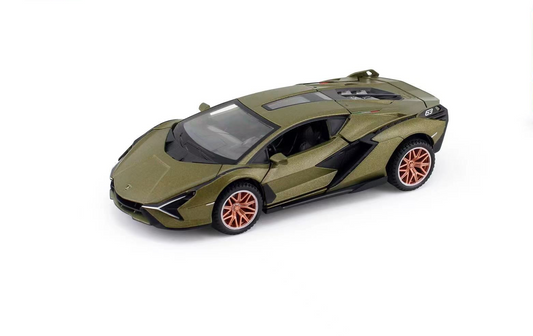 1:32 Lamborgini MILETRY Super Sport Toy Car For Kid Sound and Light Die-cast Metal Pullback Car