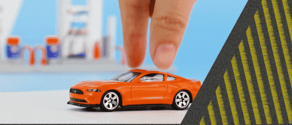 Gulf Oil Gas Station Assembly Playset MASERATI MC20 & FORD MUSTANG GT SCALE 1:64 KAAYU WORLD