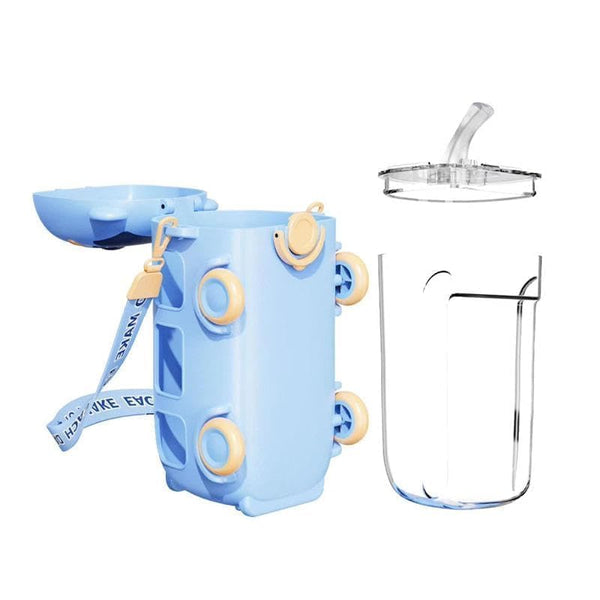 Kids Leakproof Tritan Water Bottle with Straw & Stickers – 500 ml