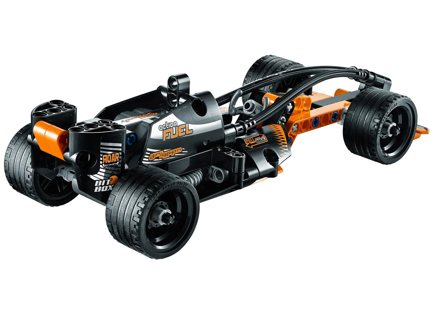 Black Champion Racer Building Block Racing Car 137 Pieces, Pull Back Racing Block Car