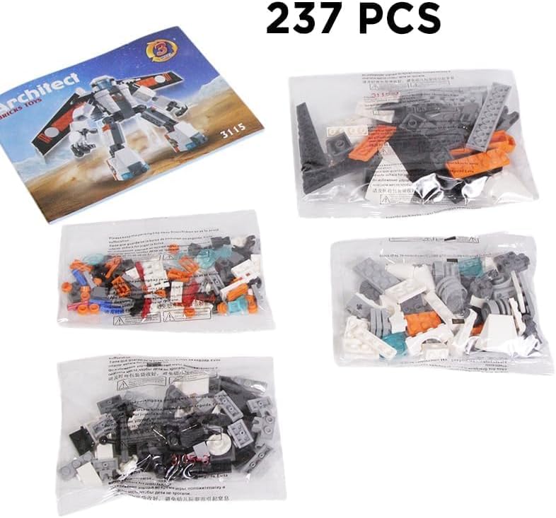 Architect Series 3 in 1-Fighter Plane, 3115 Car & Robot Toy, Brick Building Block for Kids - 237+ Pcs