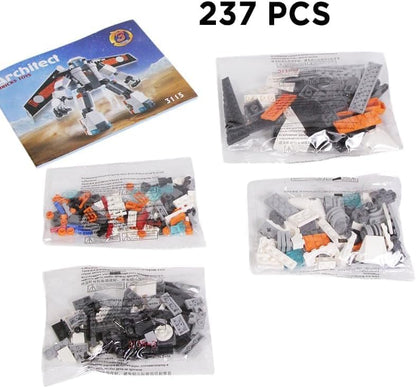 Architect Series 3 in 1-Fighter Plane, 3115 Car & Robot Toy, Brick Building Block for Kids - 237+ Pcs
