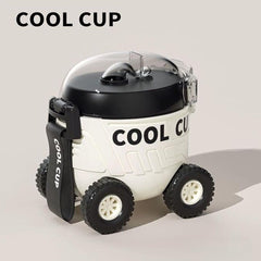 Car-Shaped Water Bottle with Wheels & Strap - 500ml
