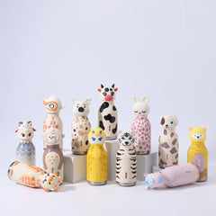 Animal Head Trending Stainless Steel Water Bottle for Kids, 480ml