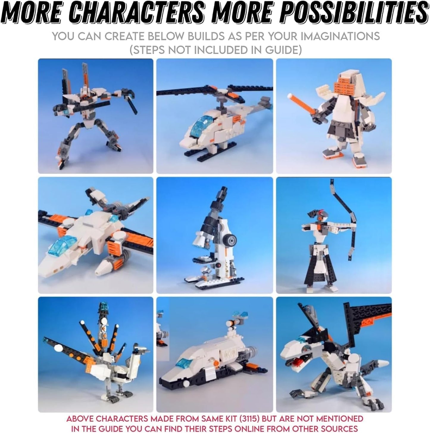 Architect Series 3 in 1-Fighter Plane, 3115 Car & Robot Toy, Brick Building Block for Kids - 237+ Pcs