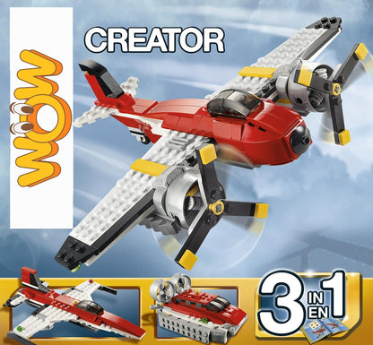 Architect 3 in 1, Model Propeller Adventures Building Block 241 Pcs for Kids, Creative Construction Toy - 3111