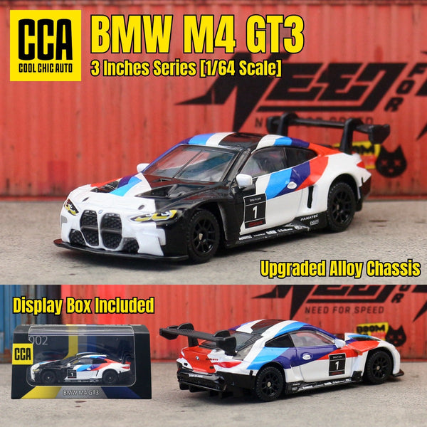 BMW M4 GT3 DieCast Metal Car of CCA Scale 1:64 (Premium Display Box) KAAYU WORLD