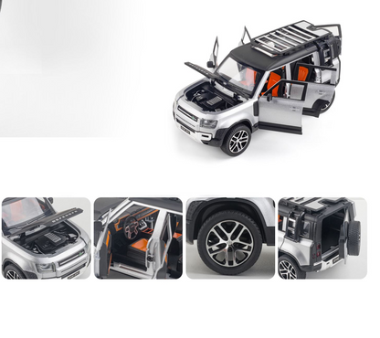 1:24 Metal Model Car Land Rover Defender Super Sport Toy Car For Kid Sound and Light Die-cast Metal Pullback Car