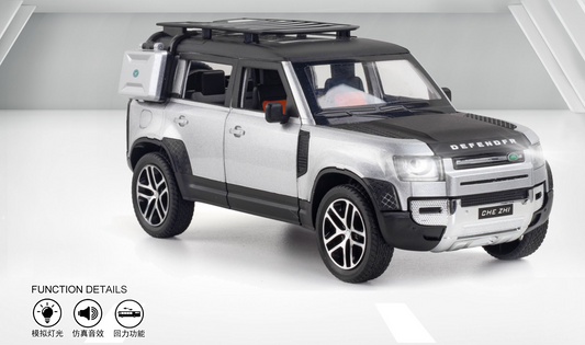 1:24 Metal Model Car Land Rover Defender Super Sport Toy Car For Kid Sound and Light Die-cast Metal Pullback Car