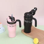 Premium 550ml Double Wall Insulated Travel Mug Cute Outdoor Coffee Cup with Handgrip KAAYU WORLD
