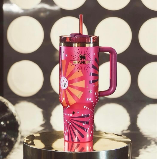 Stanley X Barbie ’80s Dynamite Quencher 40 Oz Power-Pink Hydration with Vintage Vibes