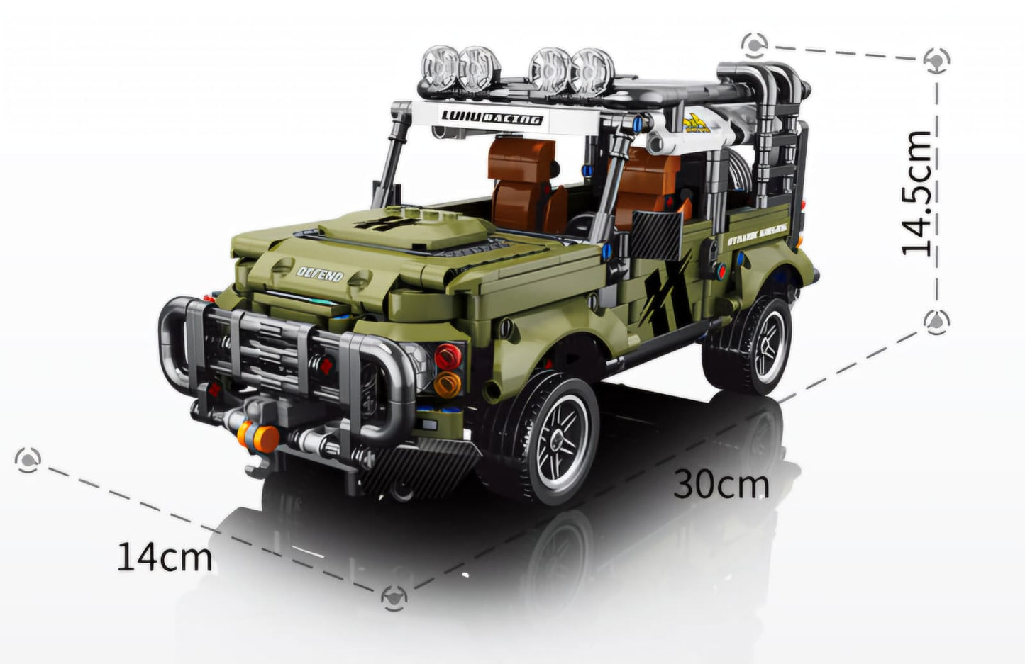 1:14 Technic Land Rover Defender Off Road 4x4 Car, Collectible Model, Advanced Building Set