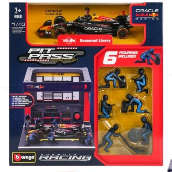 BBURAGO PIT GARAGE RB20 F1 Repair Station Set 1:43