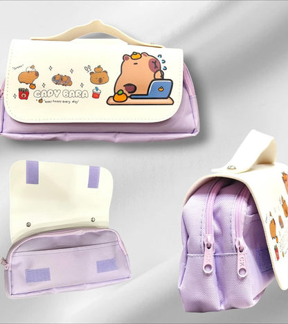 KAWAII Capybara Pencil Pouch, Pencil Case Cute Stationery Bag