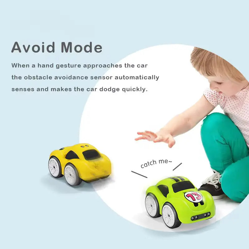 Mini RC car with Magic Intelligence Sensor Follow Me RC Car Kid's Toy Car Remote Controlled Car KAAYU WORLD