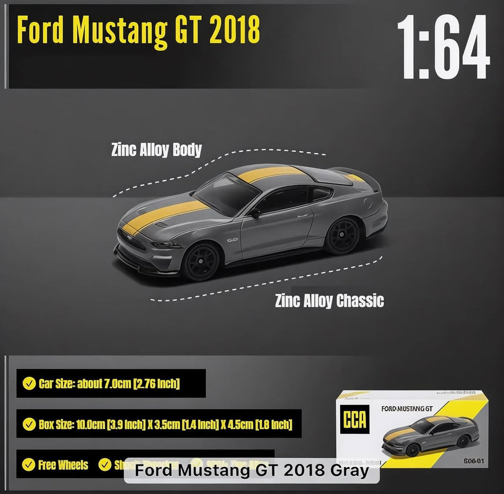 FORD MUSTANG GT DieCast Metal Car of CCA Scale 1:64 KAAYU WORLD