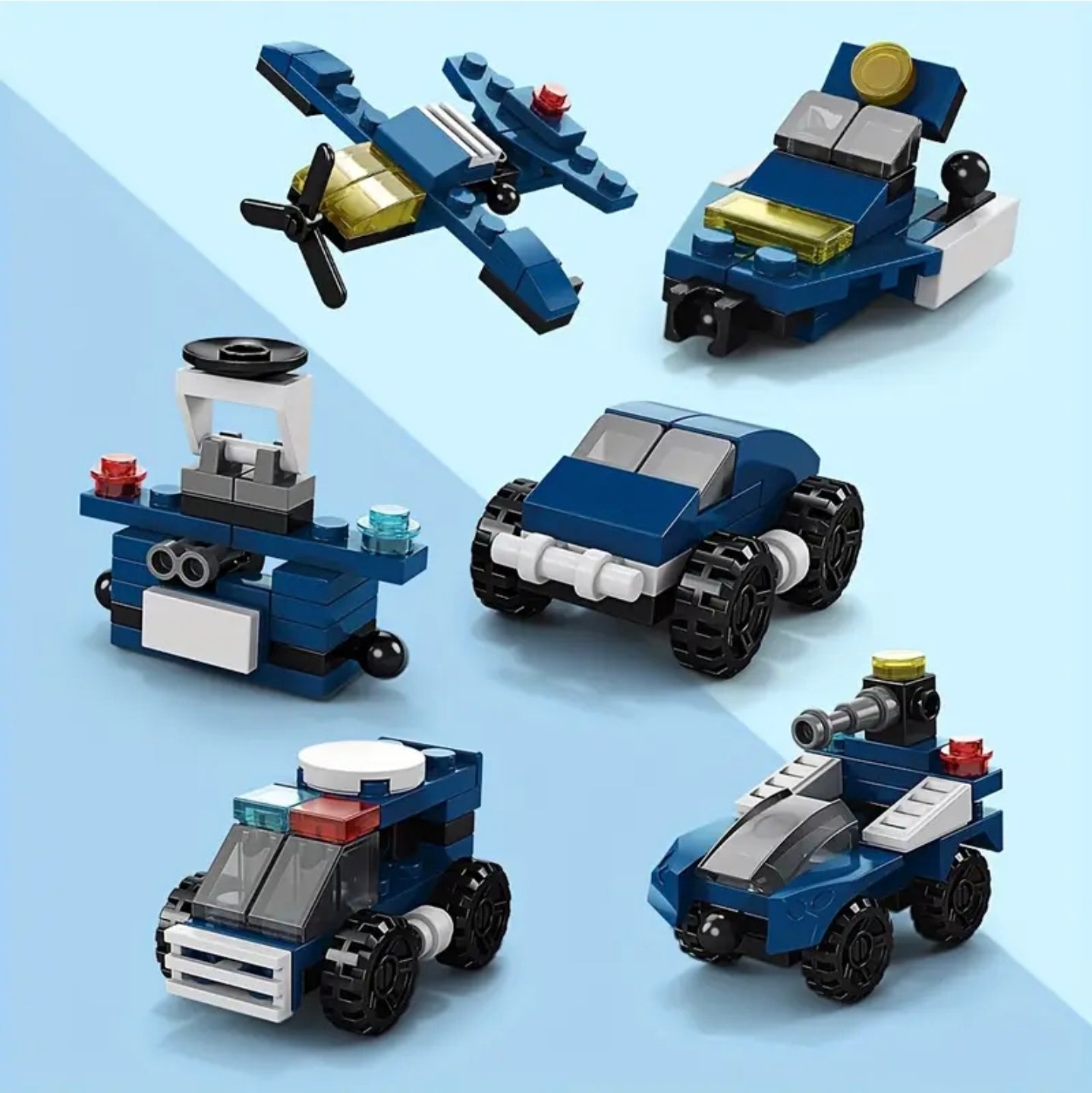 Creator 6 in 1 Super Robot Building Blocks Set with Car/Truck/Plane/Vehicle, DIY Construction Mech Warrior Toy Gift for Kids