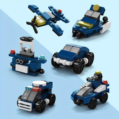 Creator 6 in 1 Super Robot Building Blocks Set with Car/Truck/Plane/Vehicle, DIY Construction Mech Warrior Toy Gift for Kids