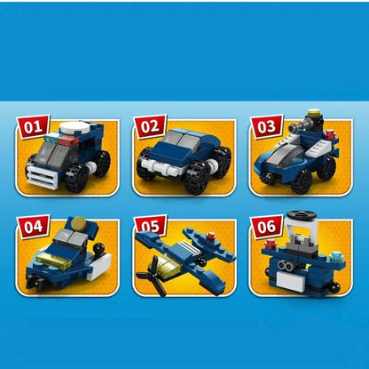 Creator 6 in 1 Super Robot Building Blocks Set with Car/Truck/Plane/Vehicle, DIY Construction Mech Warrior Toy Gift for Kids