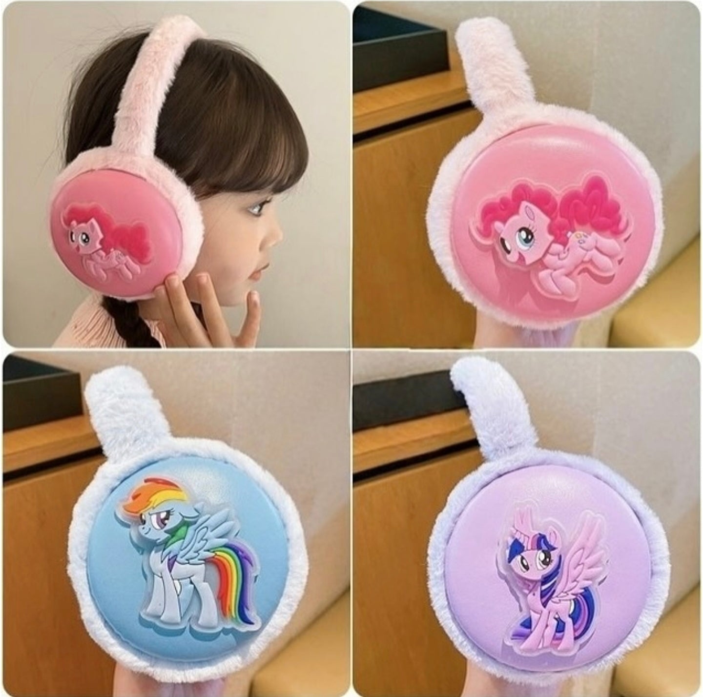 Unicorn Fluffy Ear Muffs Warmer For Kids With Light KAAYU WORLD