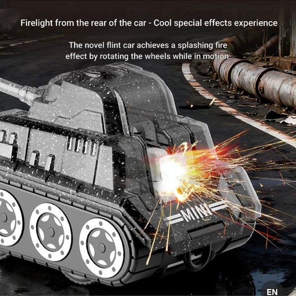 Mini Sparking Battlefield Tank – Pull Back & Ignite the Fun! KAAYU WORLD